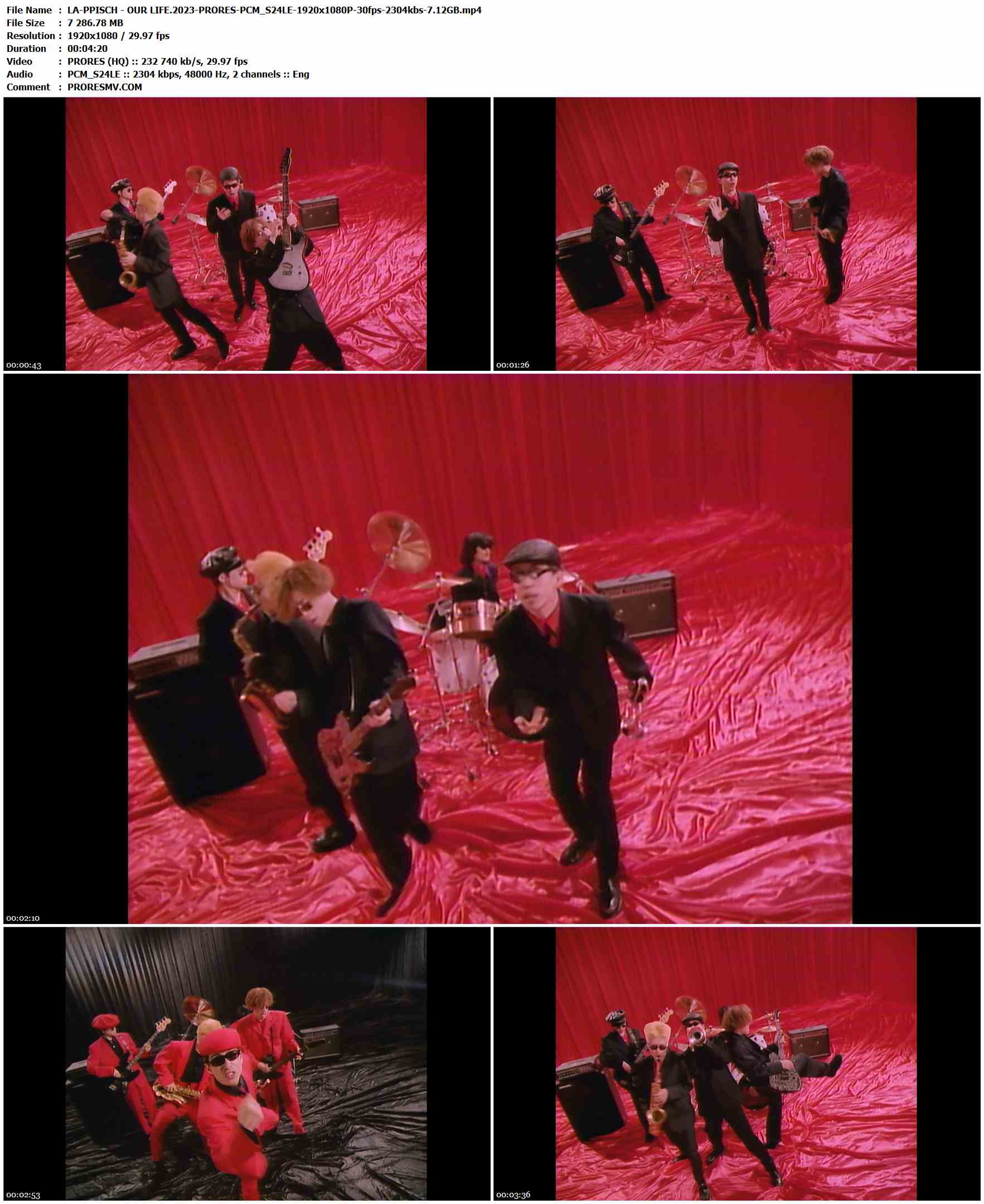LA-PPISCH - OUR LIFE.2023-PRORES-PCM_S24LE-1920x1080P-30fps-2304kbs-7.12GB官方MV_高清MV